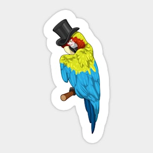 Parrot with Cylinder Sticker
